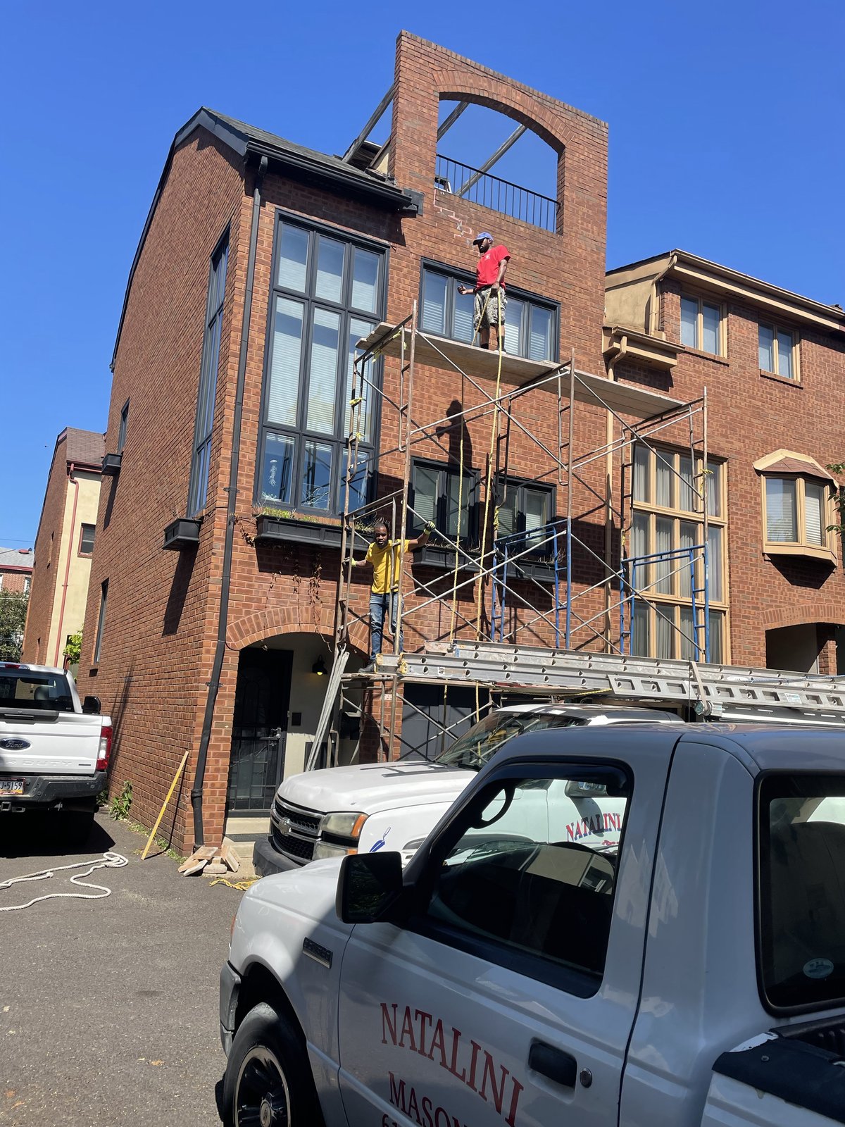 The Natalini & Son crew on a Philadelphia job site