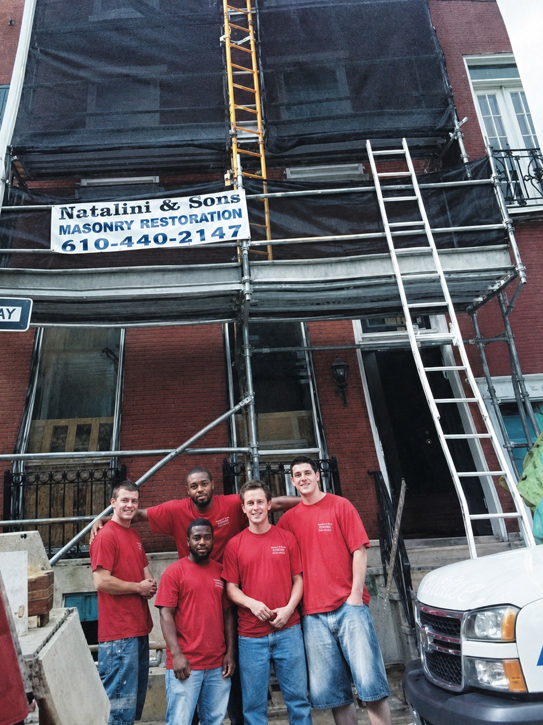 Natalini & Son family masonry crew at work in Philadelphia